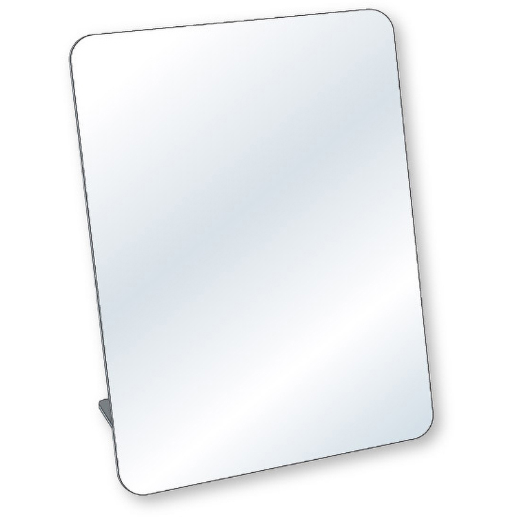 Free-Standing Acrylic Plastic Mirror, 6"x8" Rectangle, Full Colour 2