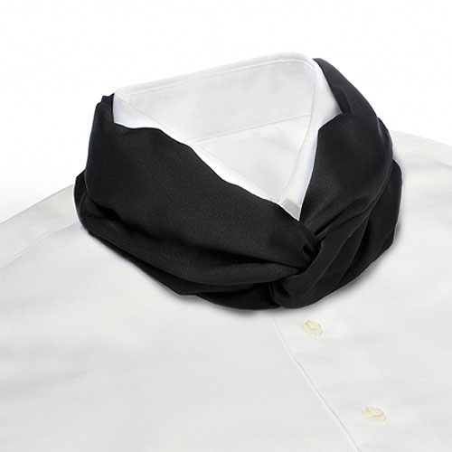 Black Banded Knot Scarf 2