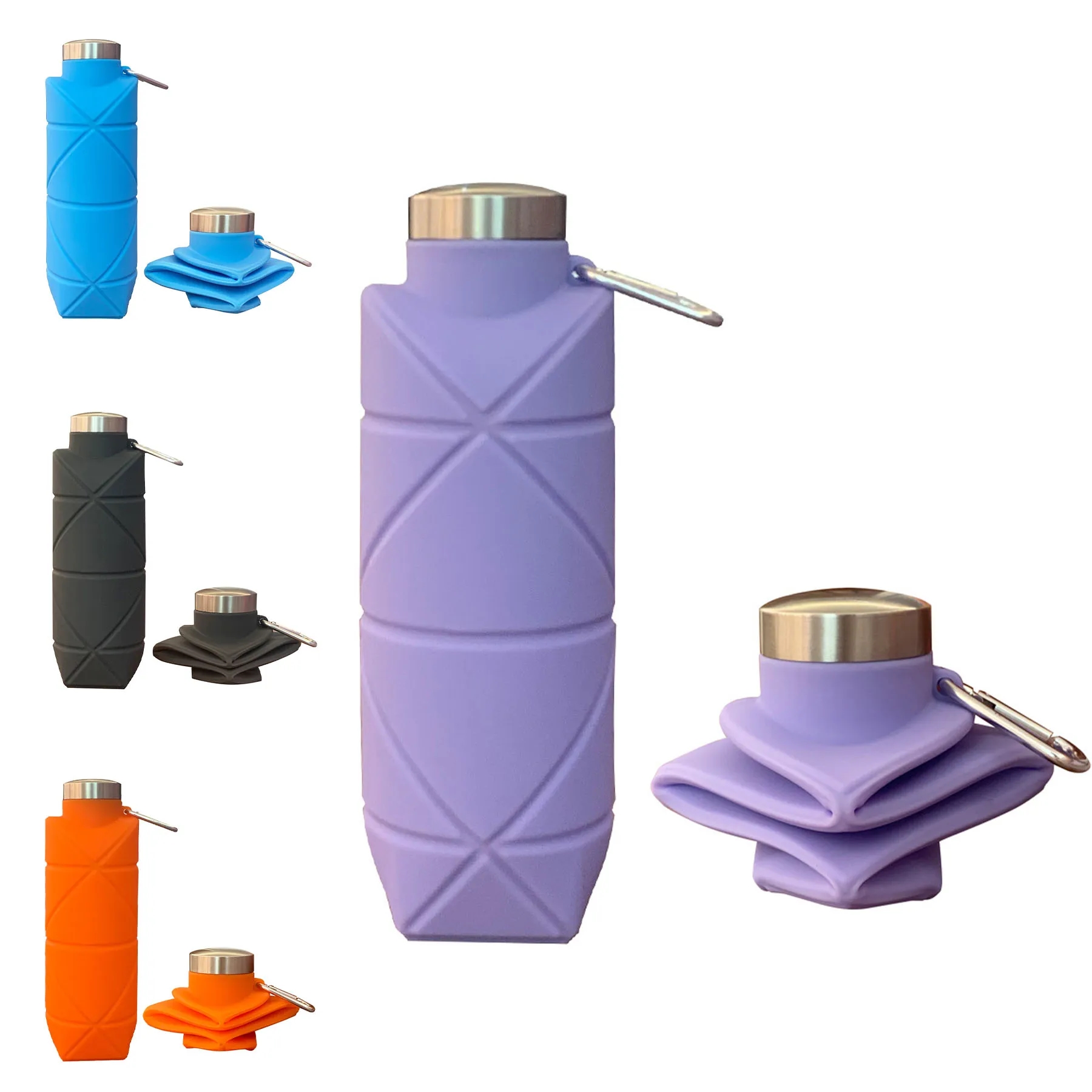 24 Oz Collapsible Silicone Water Bottle 6
