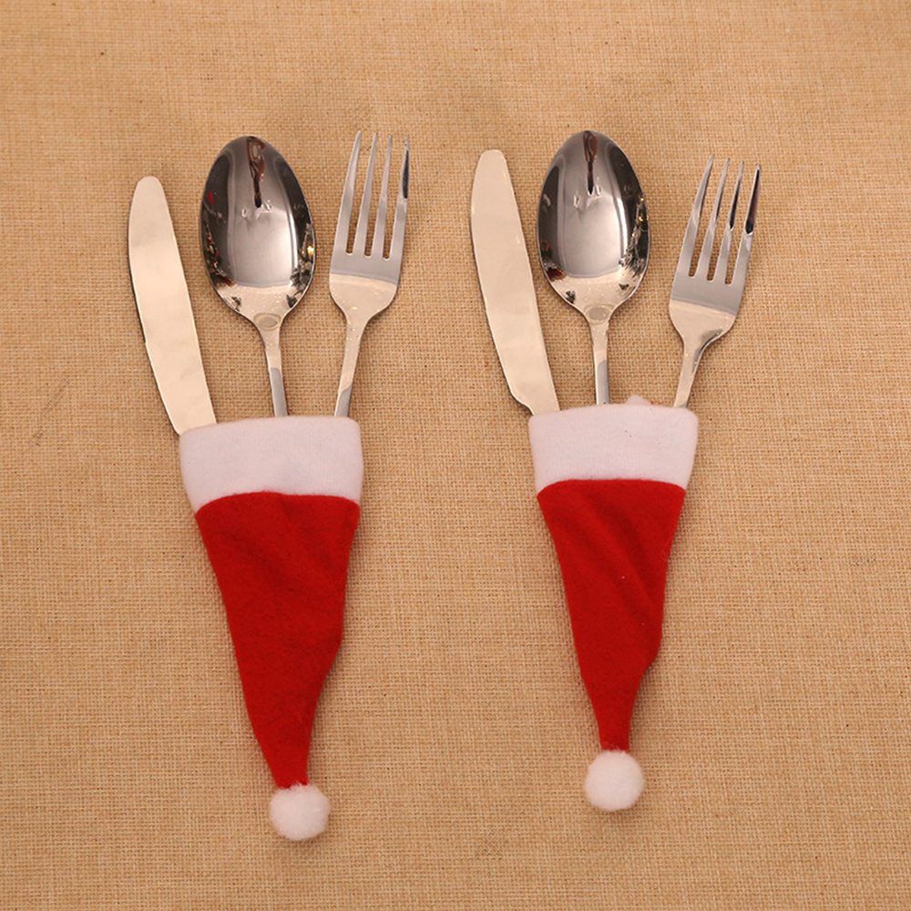 Christmas Hat Knife and Fork Holder 4