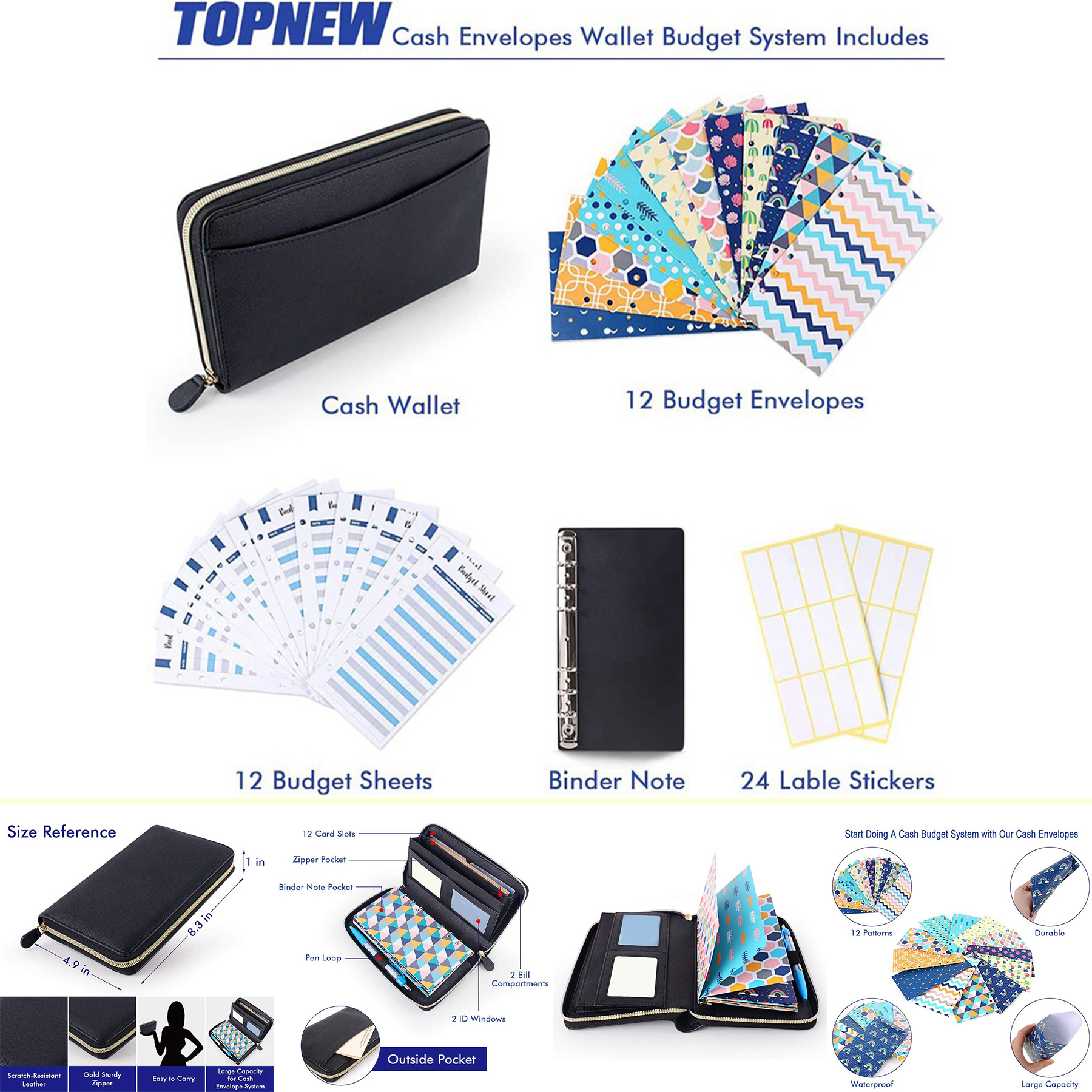 Cash Envelope Wallet All In One 2