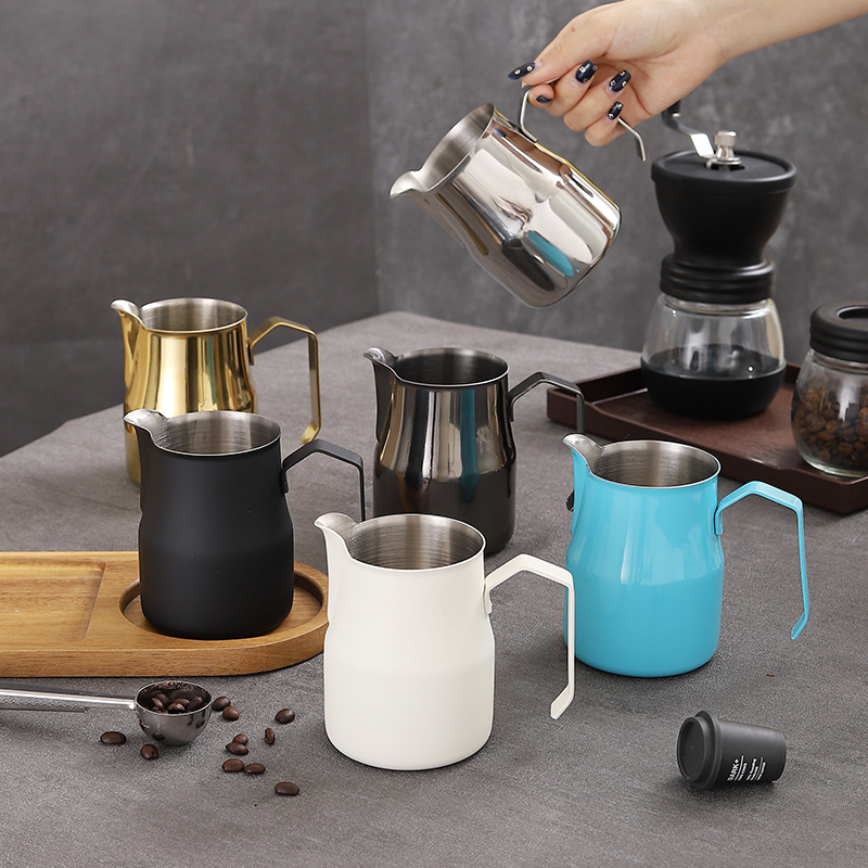 17oz Italian Style Stainless Steel Latte Art Cup with Scale 1