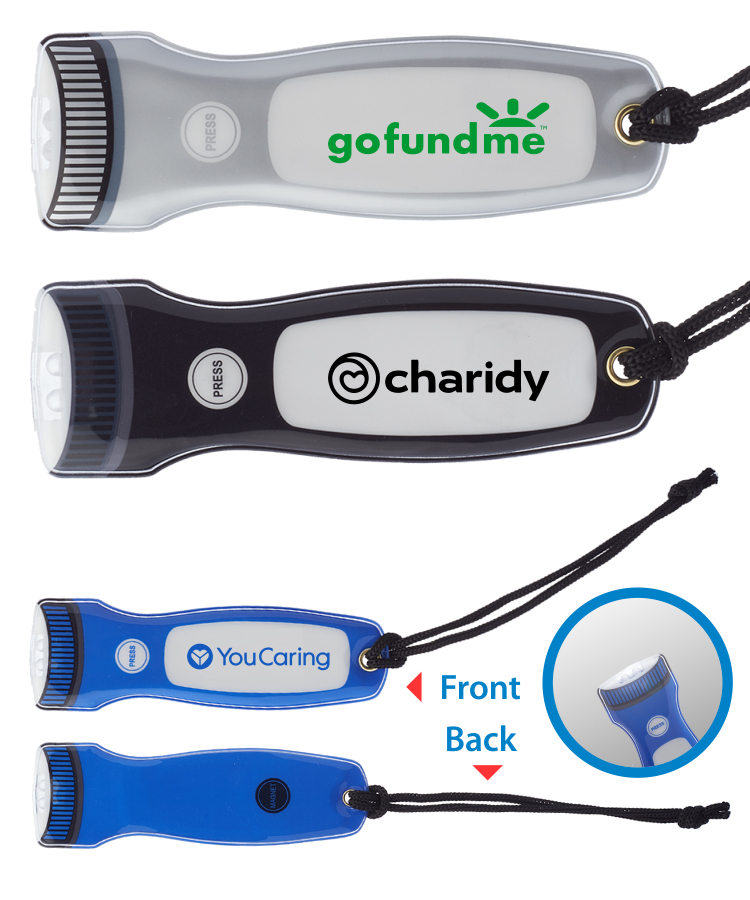 Flat LED Flashlight w/Wrist Strap 2