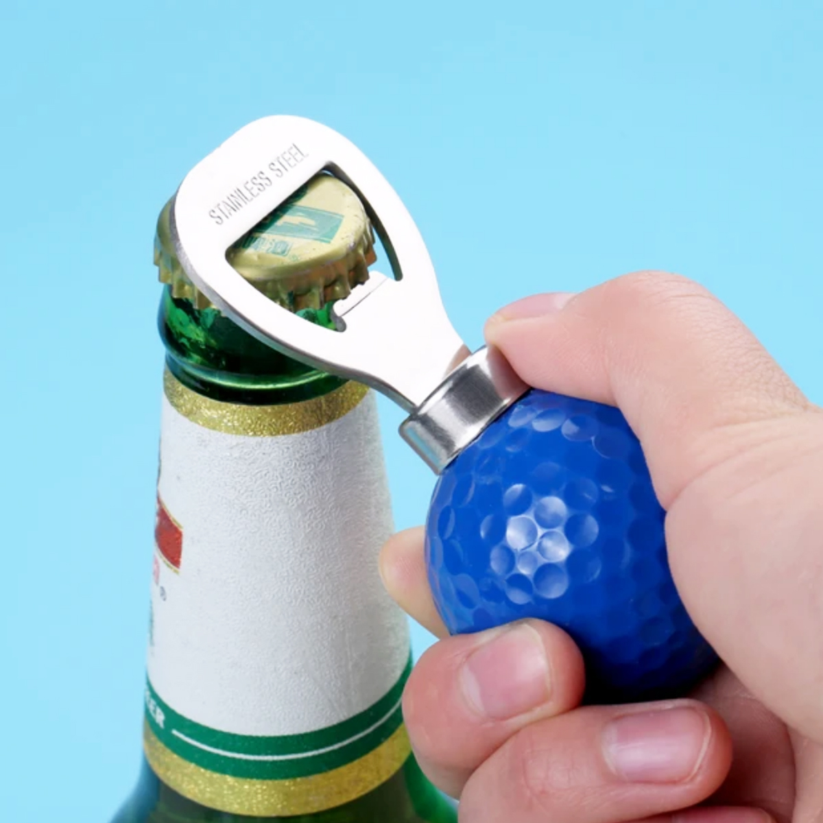 Golf Ball Shape Bottle Opener Custom Logo Option 3
