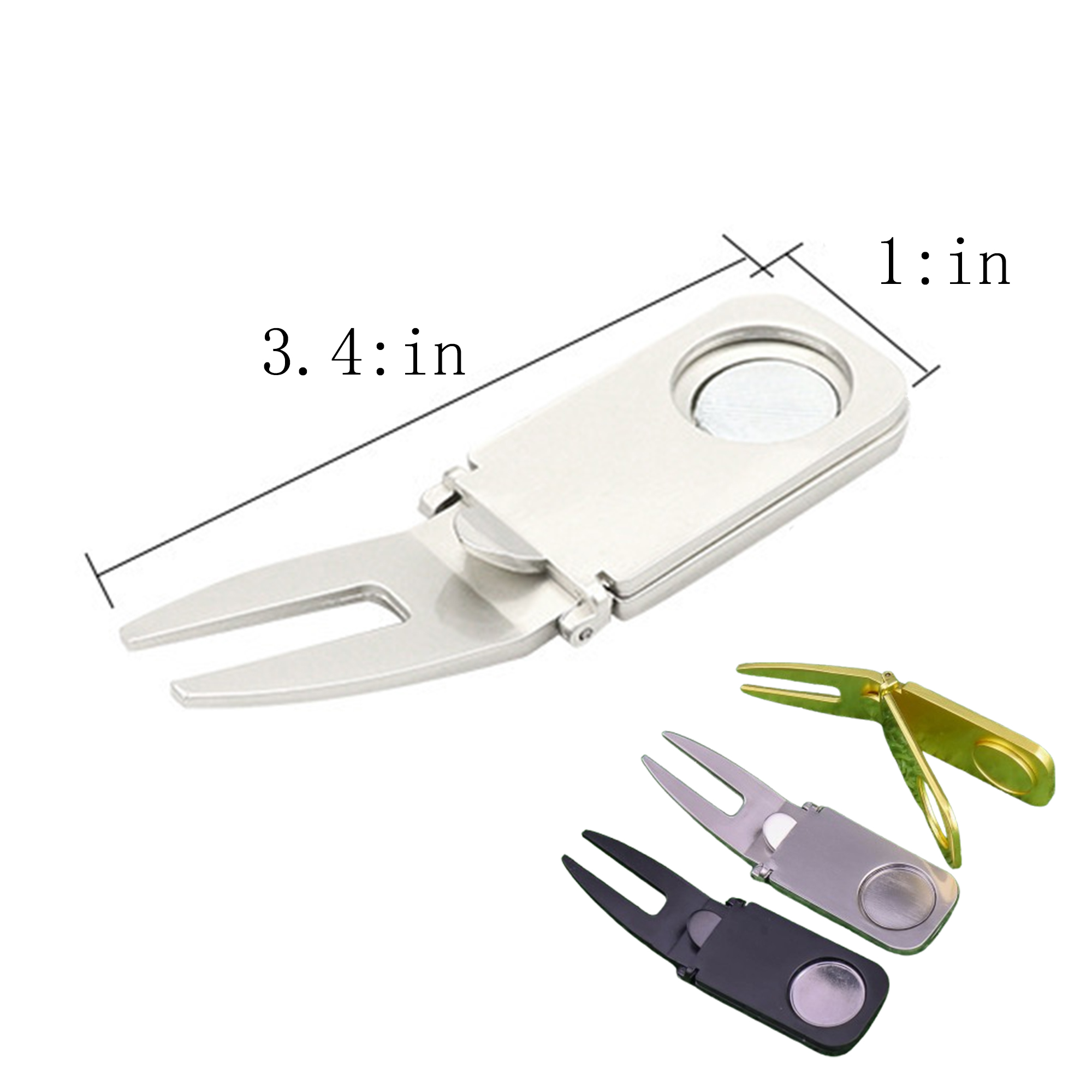 Portable Golf Divot Repair Tool With Clip Holder 3