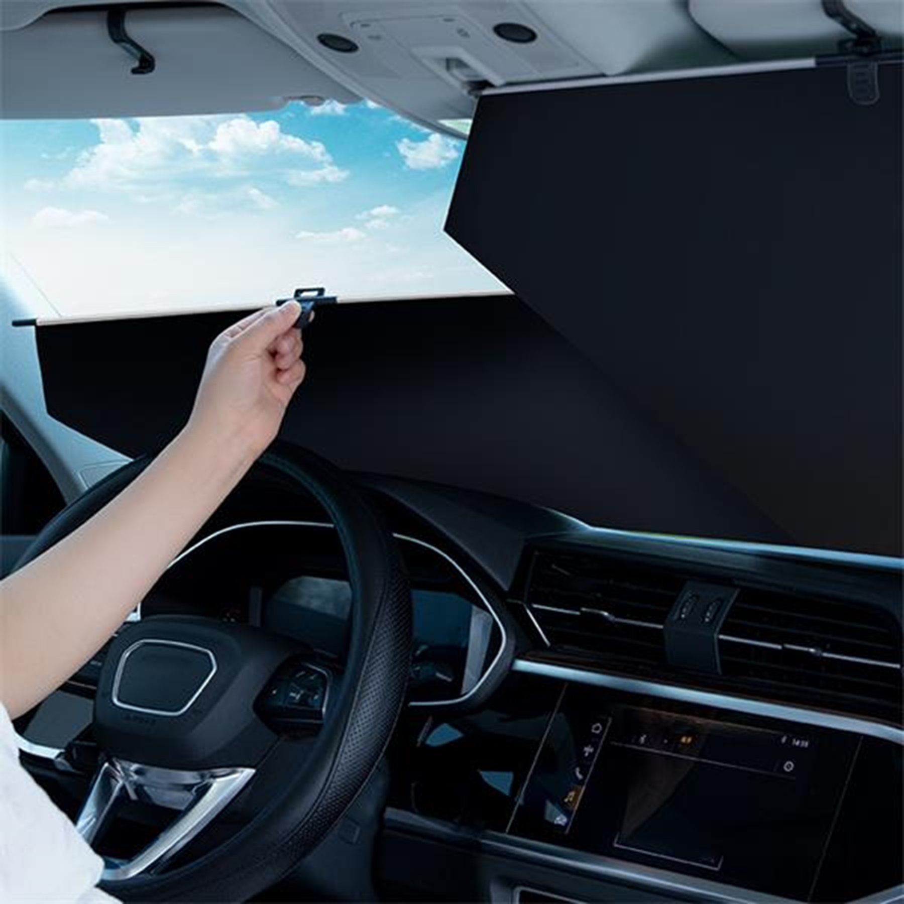 Retractable Heat Roller Car Shades 2