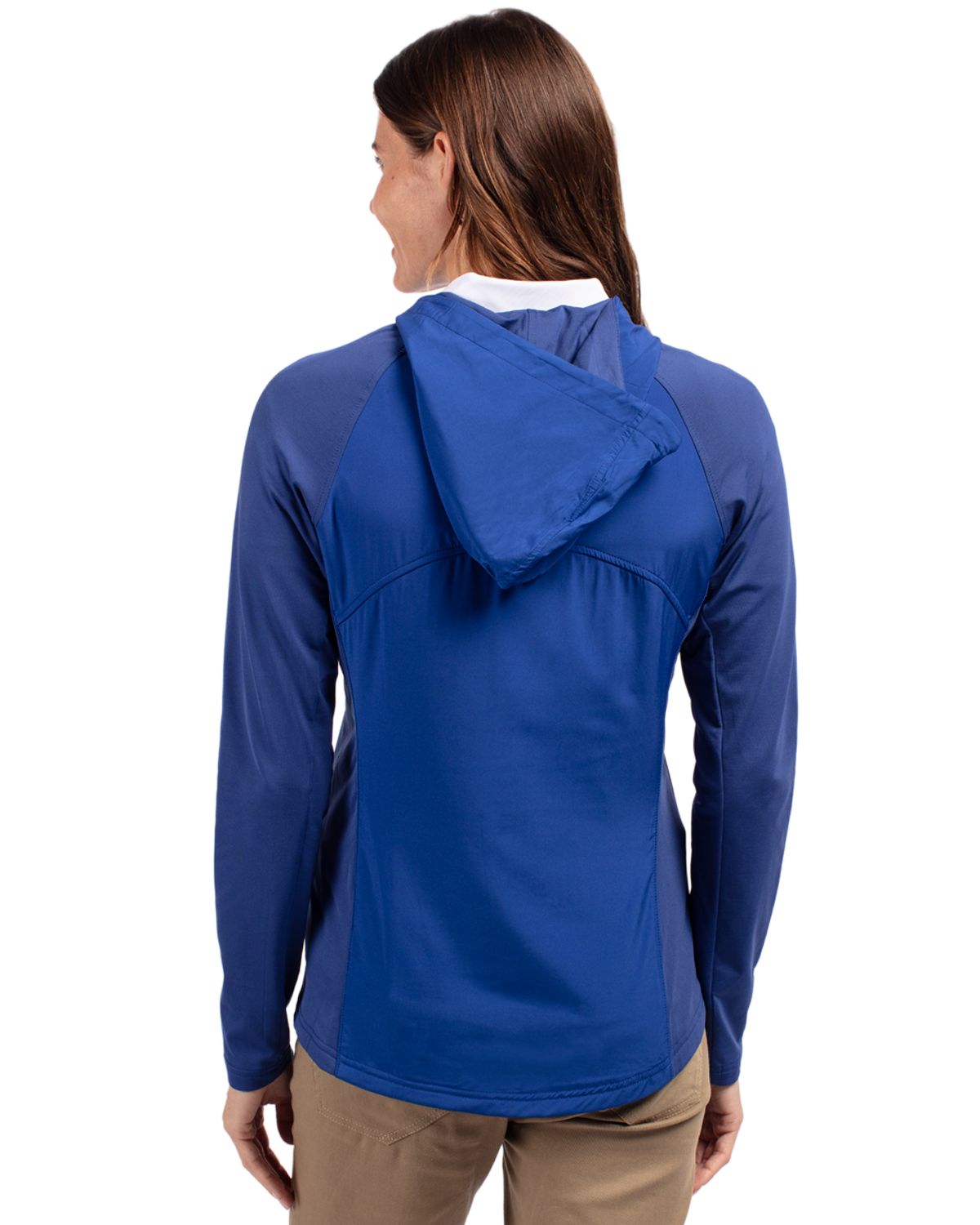 Cutter & Buck Adapt Recycled Soft Knit Stretch Womens Hybrid Full Zip Jacket 11