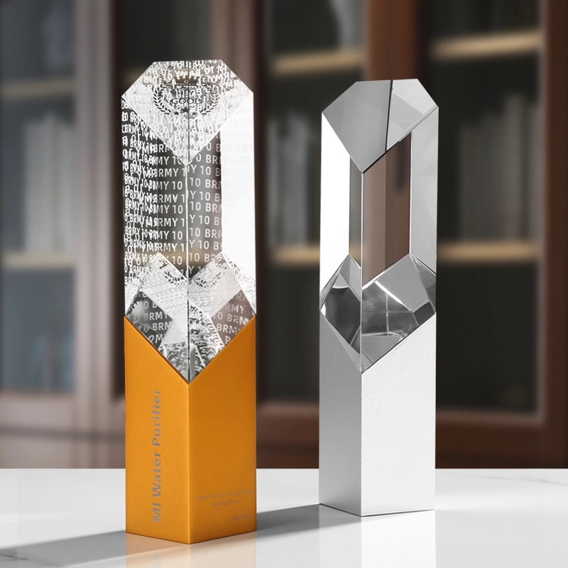 Crystal & Metal Pillar Award 5