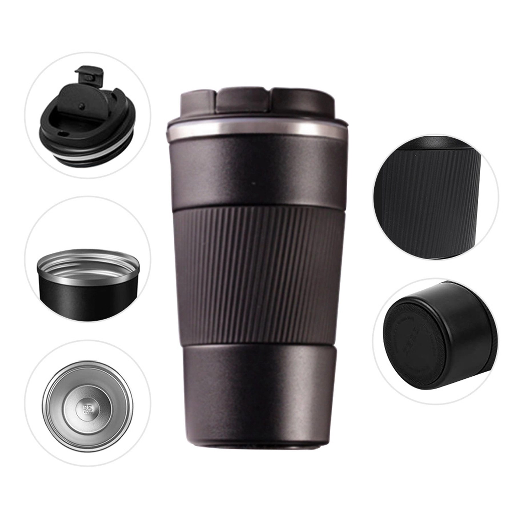 510 ml Travel Coffee Mug Cup with Lid, custom stadium cup with logo imprint 8
