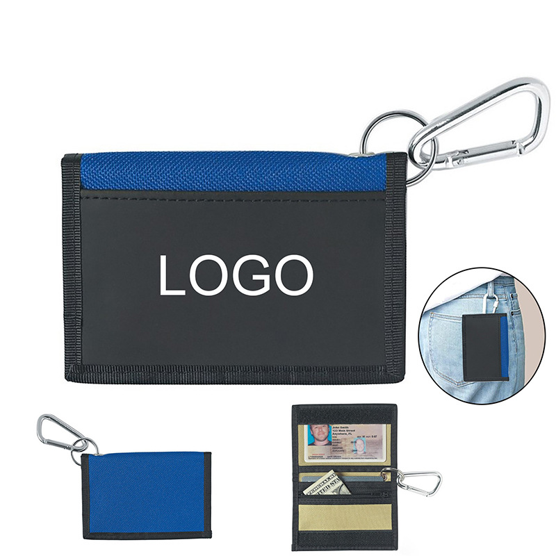 Carabiner Wallet Holder for Cards ID Badge Cash and Coins 2