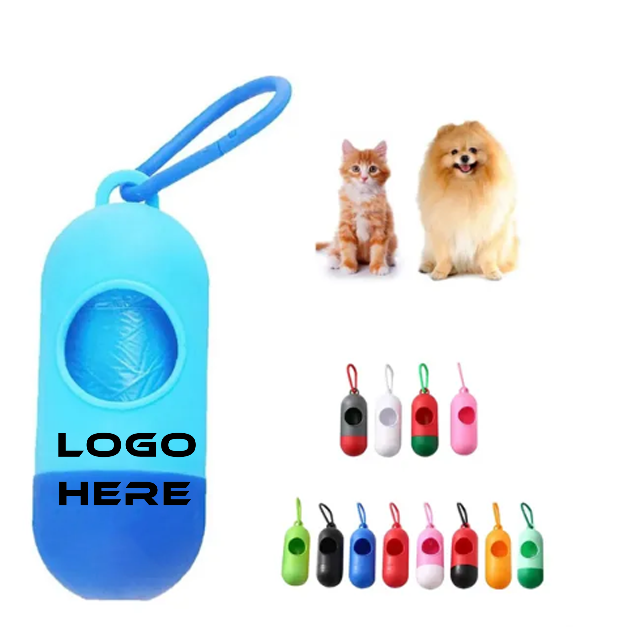 Dog Poop Bags Holder with LED Flashlight 2