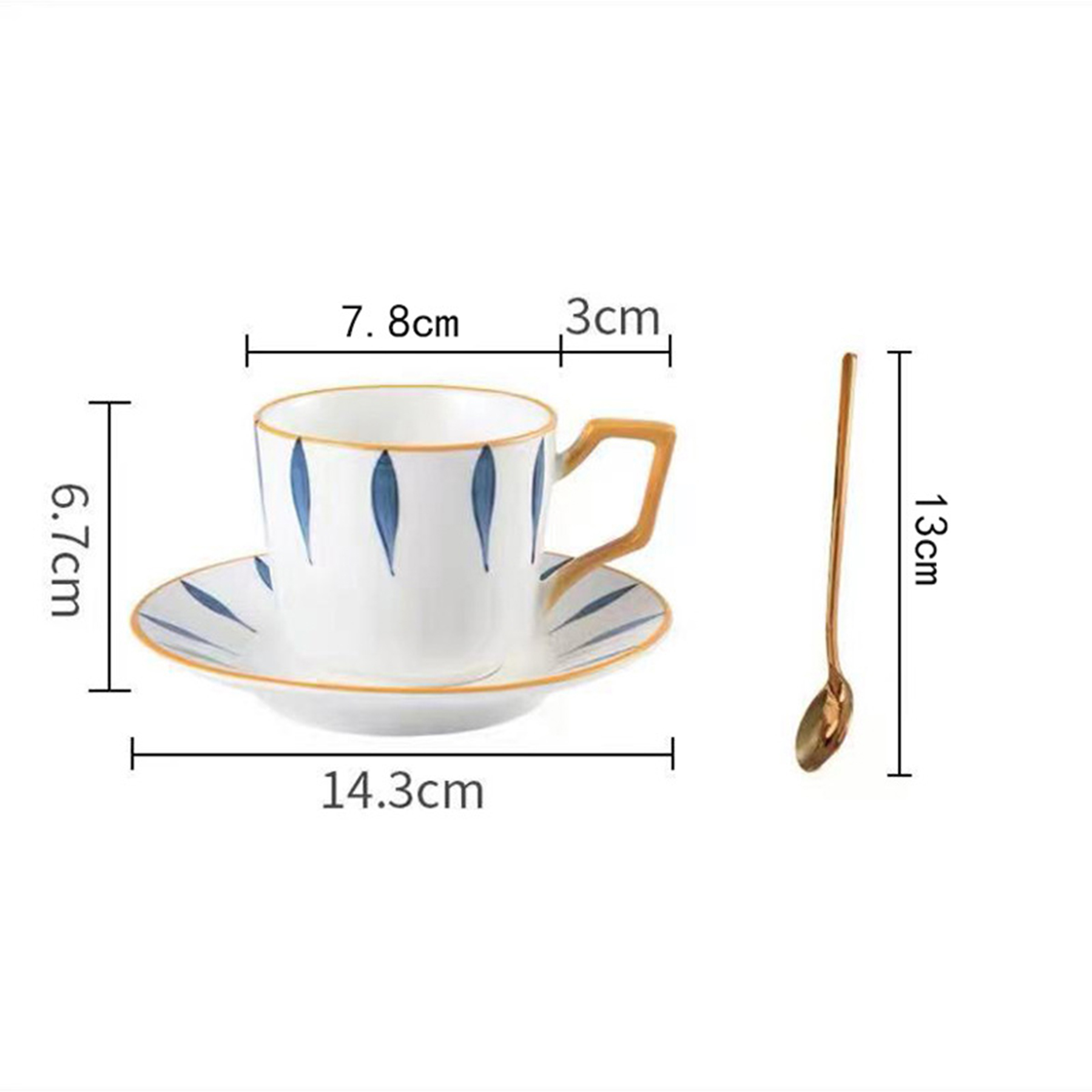 Coffee Cup Saucer Set 4
