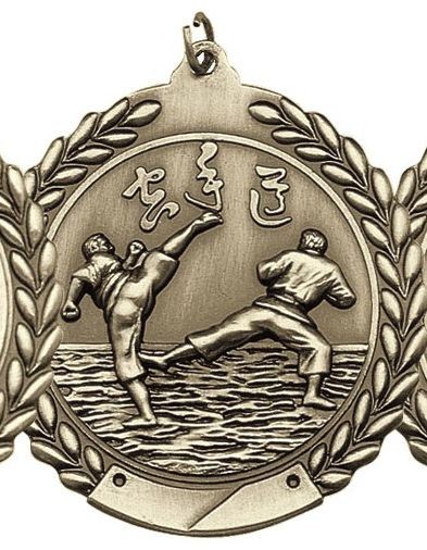 Karate Die Cast Medal, 2 3/4" 1