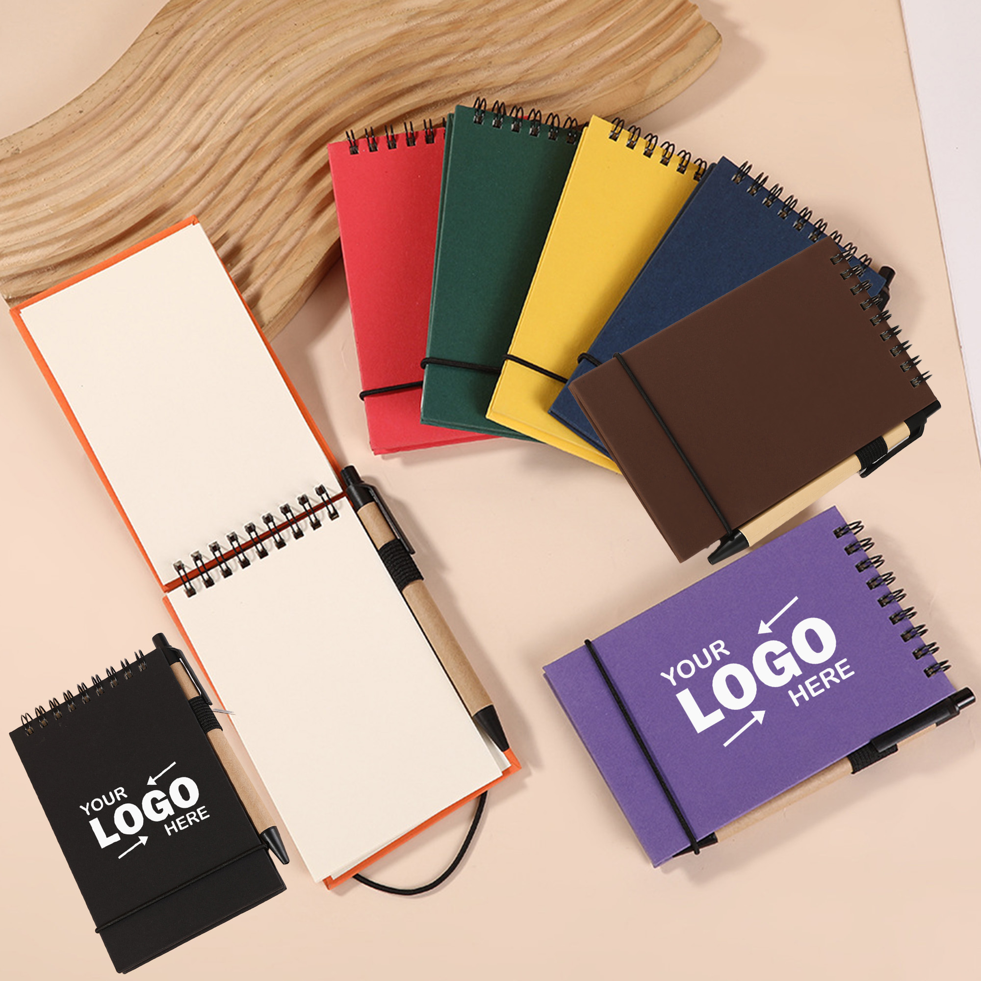 Fashionable Multicolored Portable Notebook With Pen Set 2