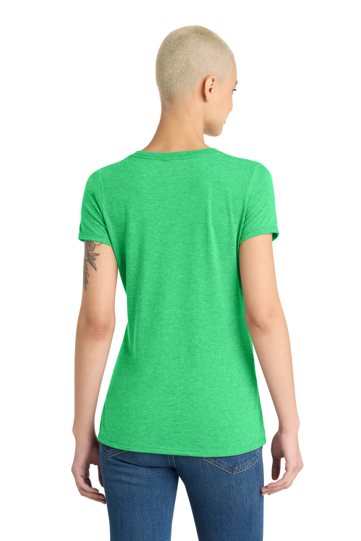 District Women's Perfect Tri V-Neck Tee. DM1350L 196