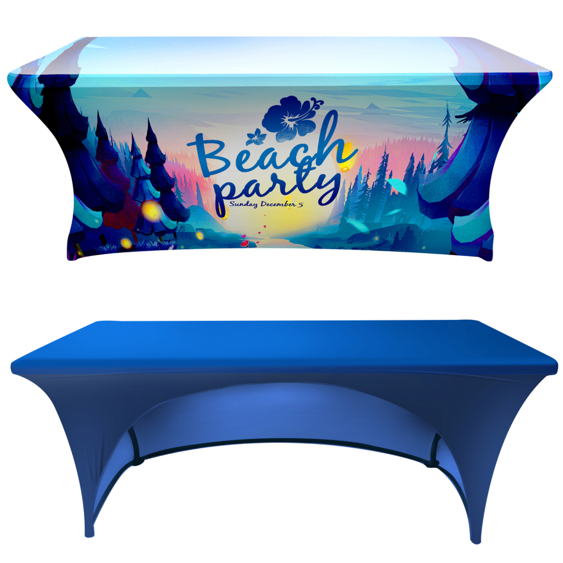 Full Color 6 FT Fitted Table Cover 2