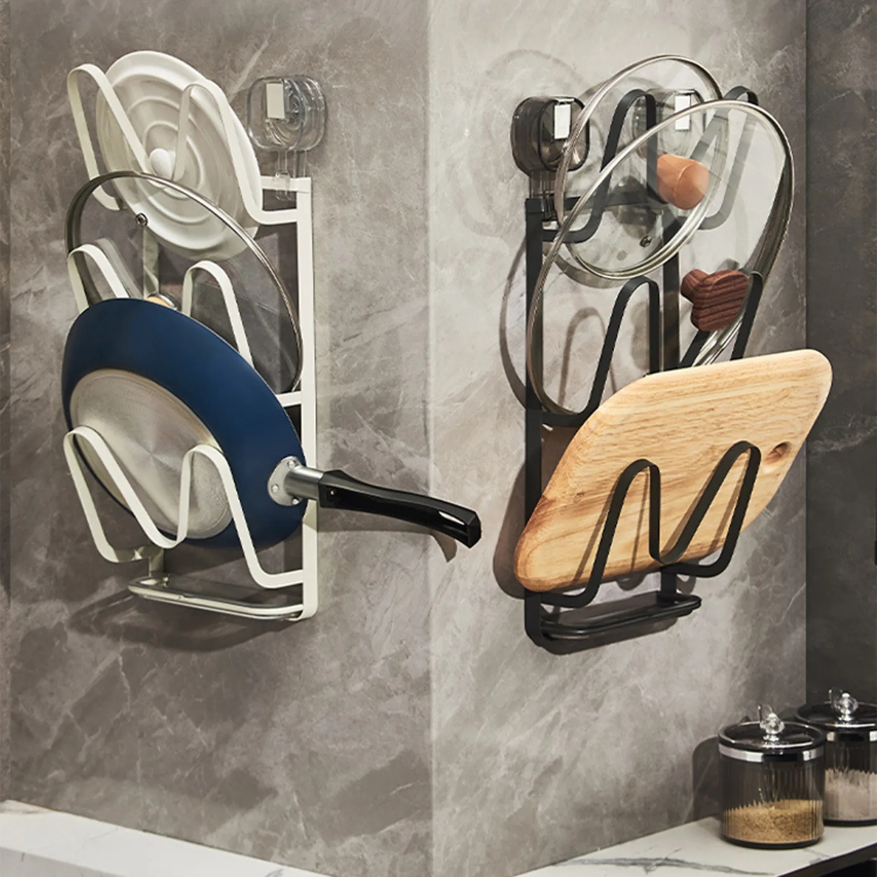 Iron Suction Cup Pot Cover Frame 4