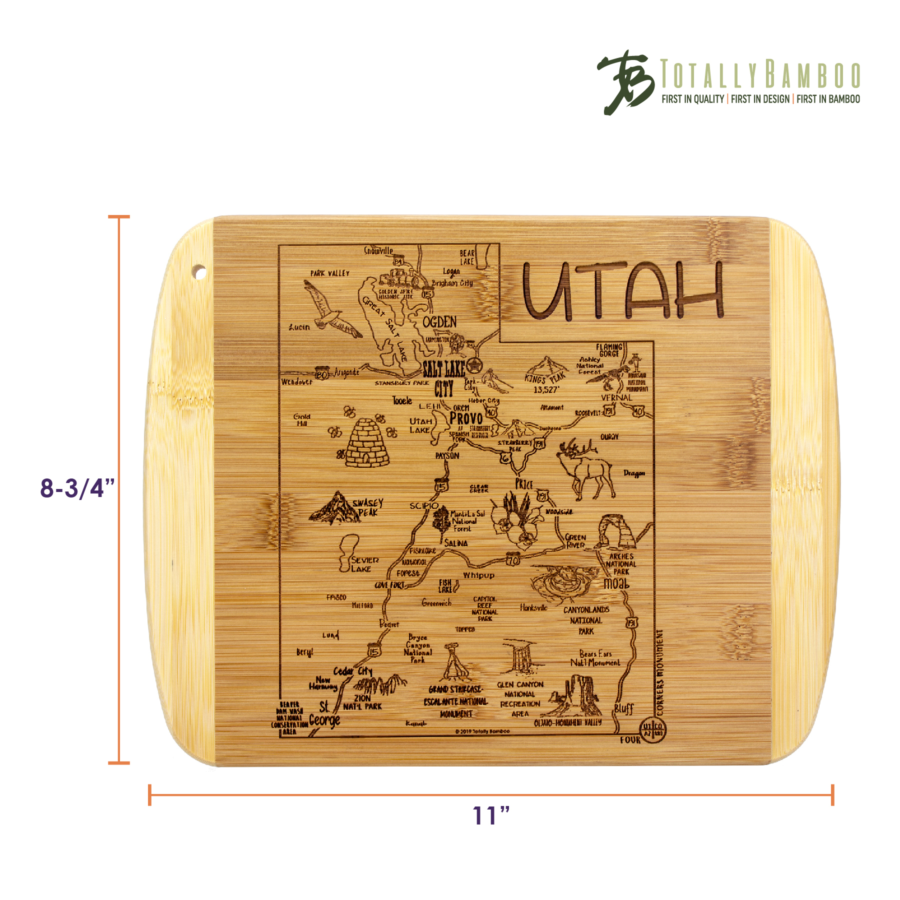 A Slice of Life Utah Serving & Cutting Board 4