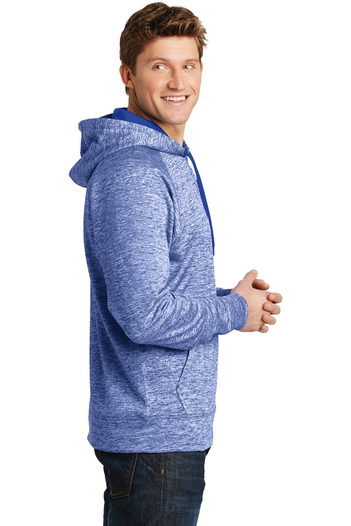 Sport-Tek PosiCharge Electric Heather Fleece Hooded Pullover. ST225, custom hoodie or sweatshirt with logo imprint 5