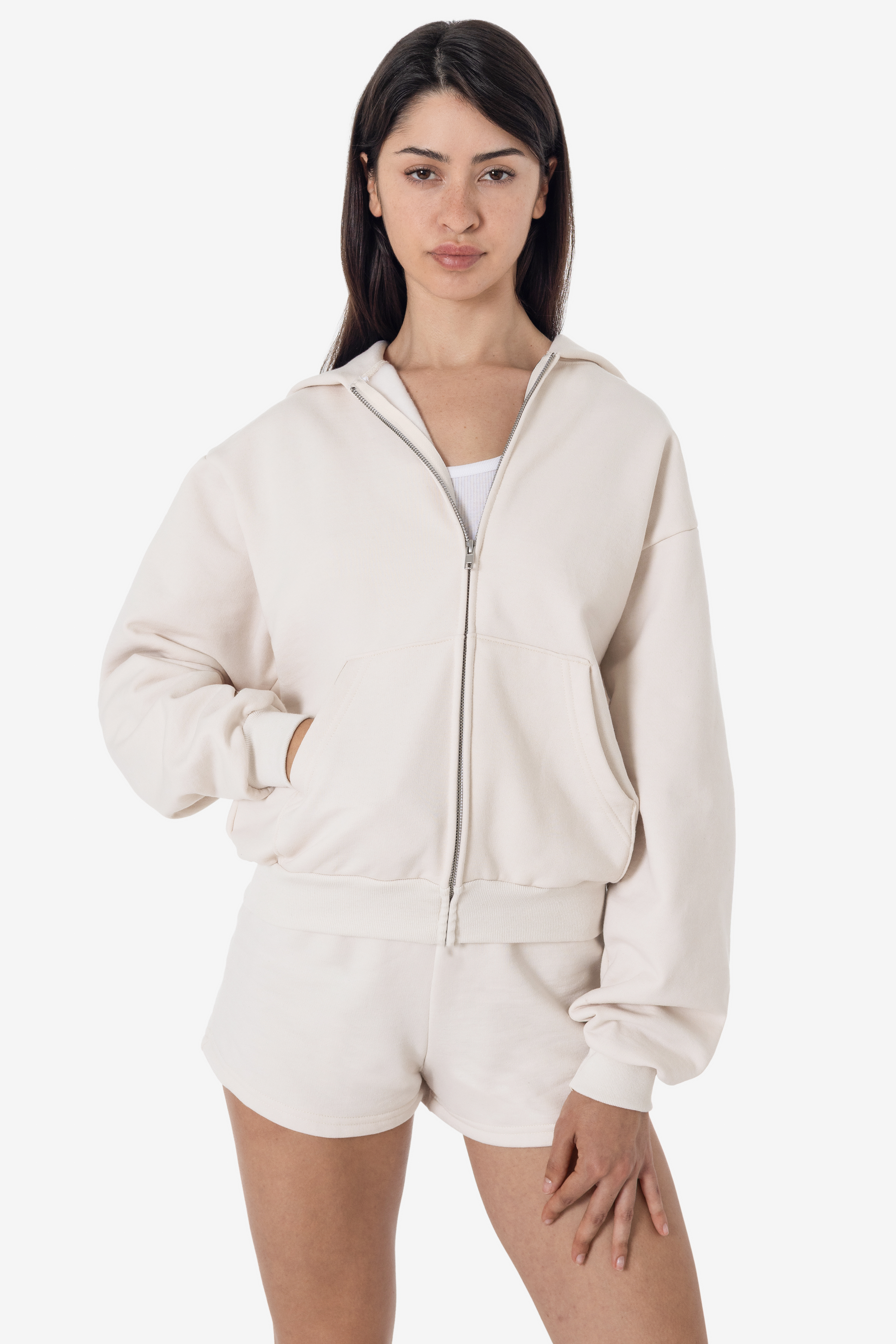 Mid-Weight Crop Zip Hoodie 3