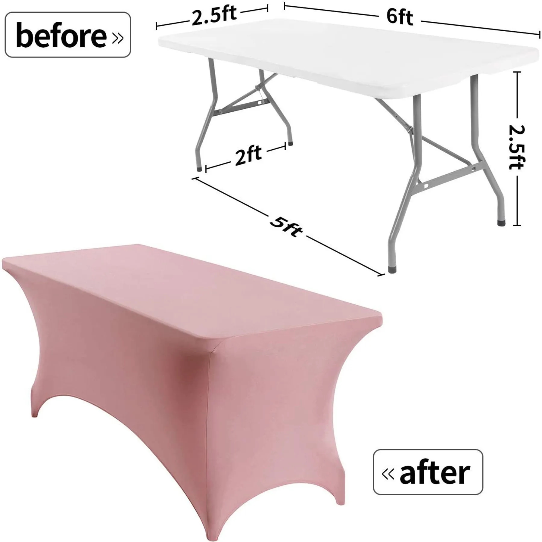 4FT Spandex Table Cover MOQ100PCS 5
