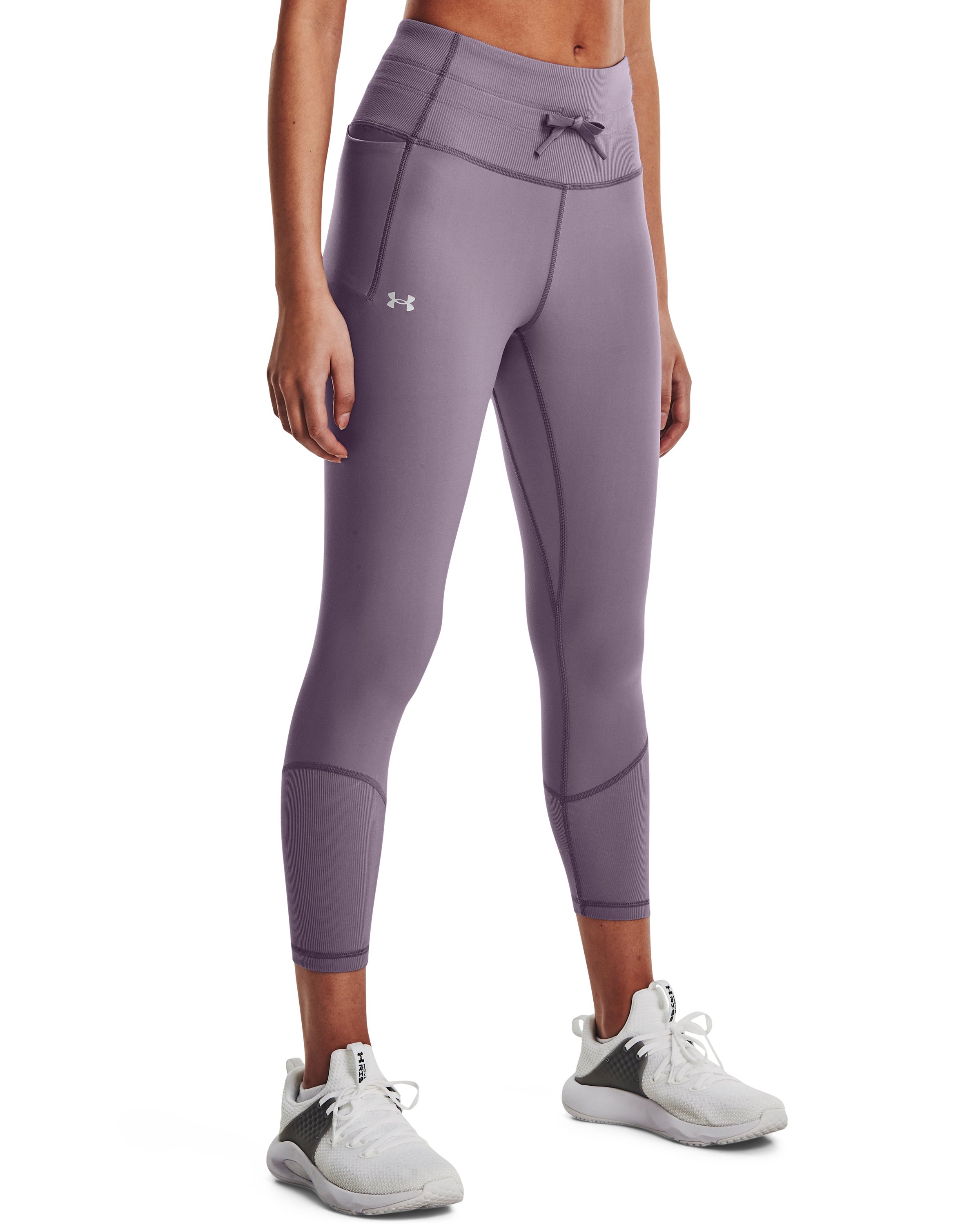 UA Meridian Rib Waistband Women's Ankle Leggings 2