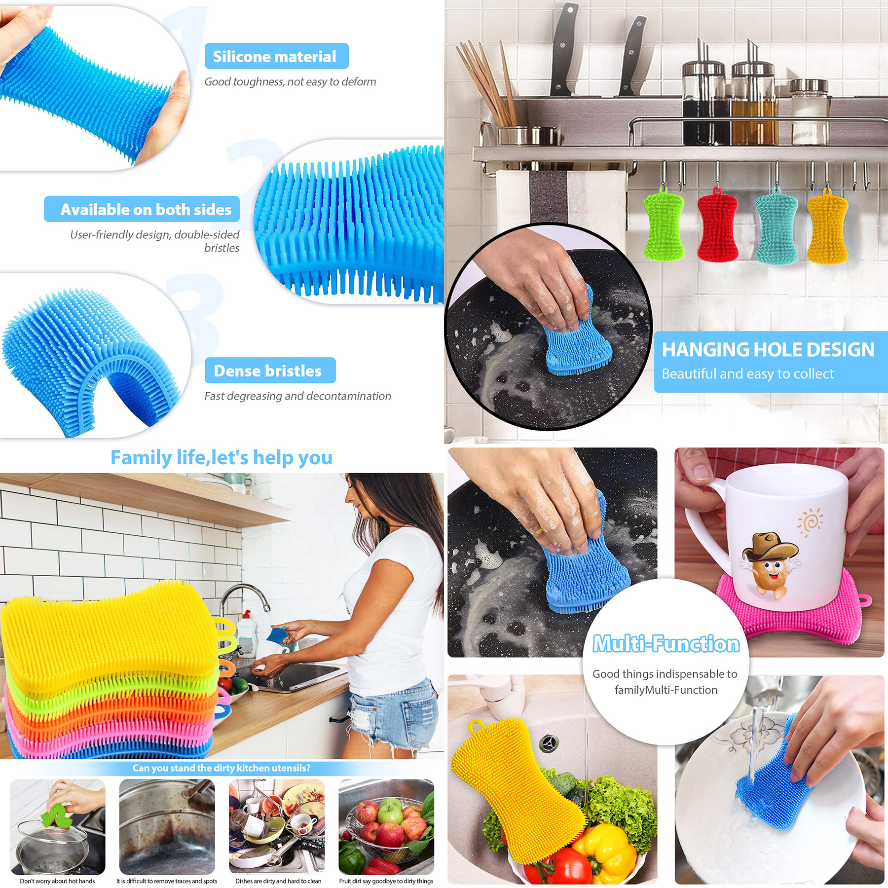 Silicone Sponge Dish Sponge 2
