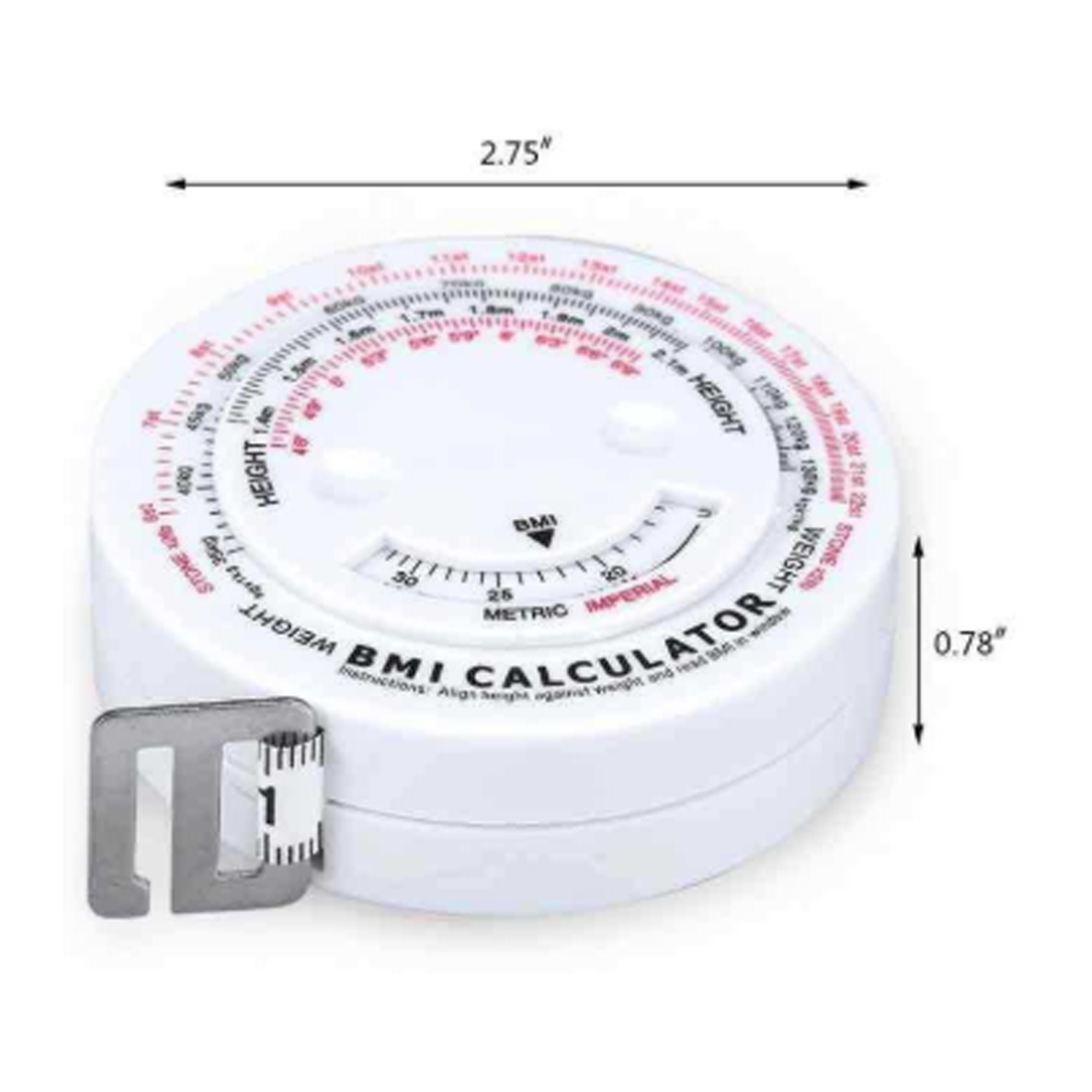 Retractable BMI Body Mass Index Tape 2