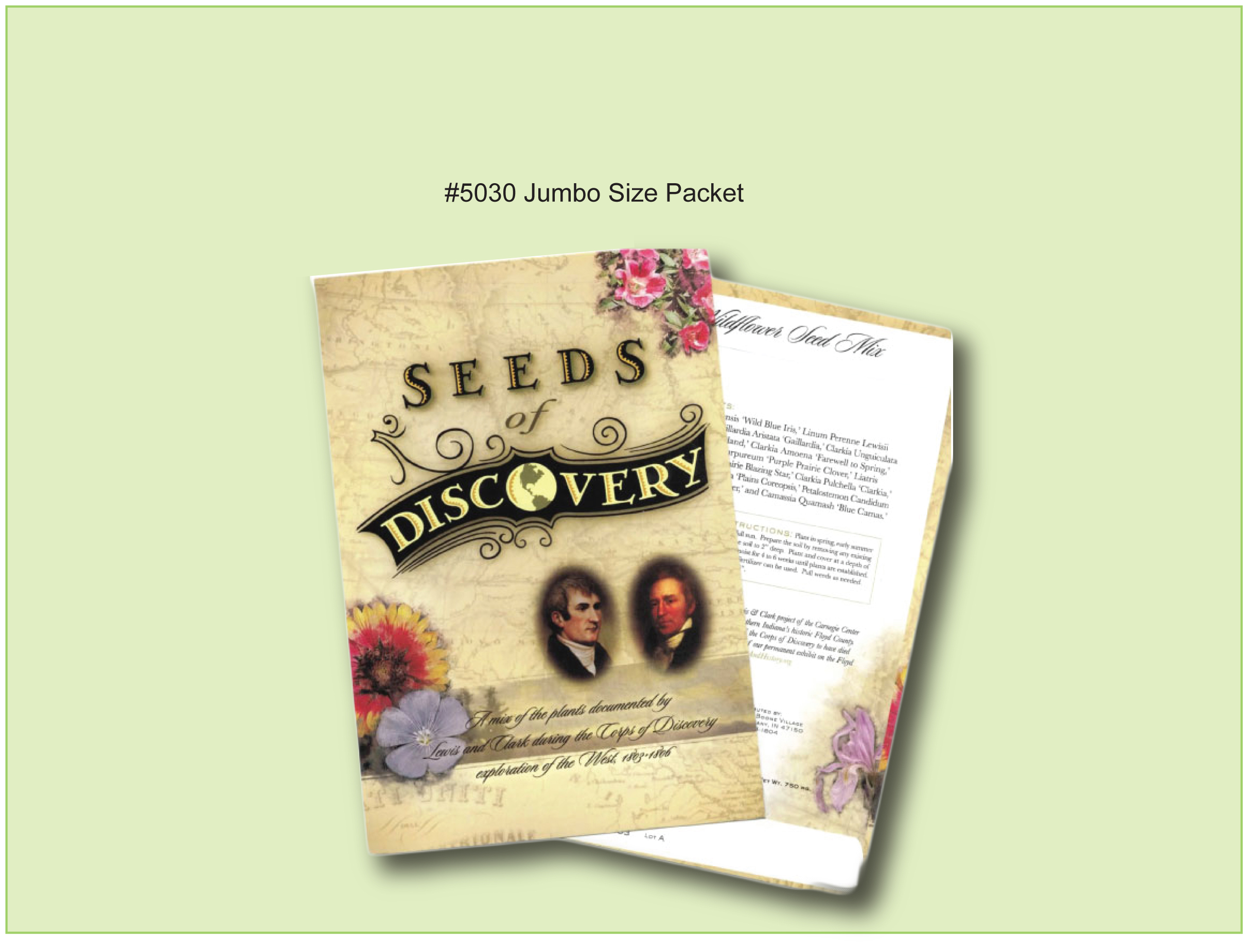 Jumbo Custom Design Seed Envelope 5.25" x 7.5" 1