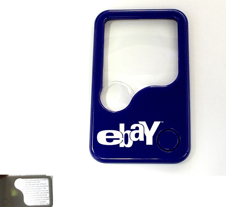 Credit card size magnifier with LED flashlight 1