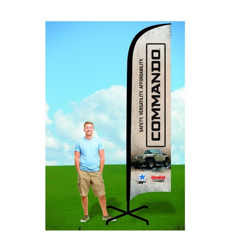 11ft Wind Flag with X Stand-single