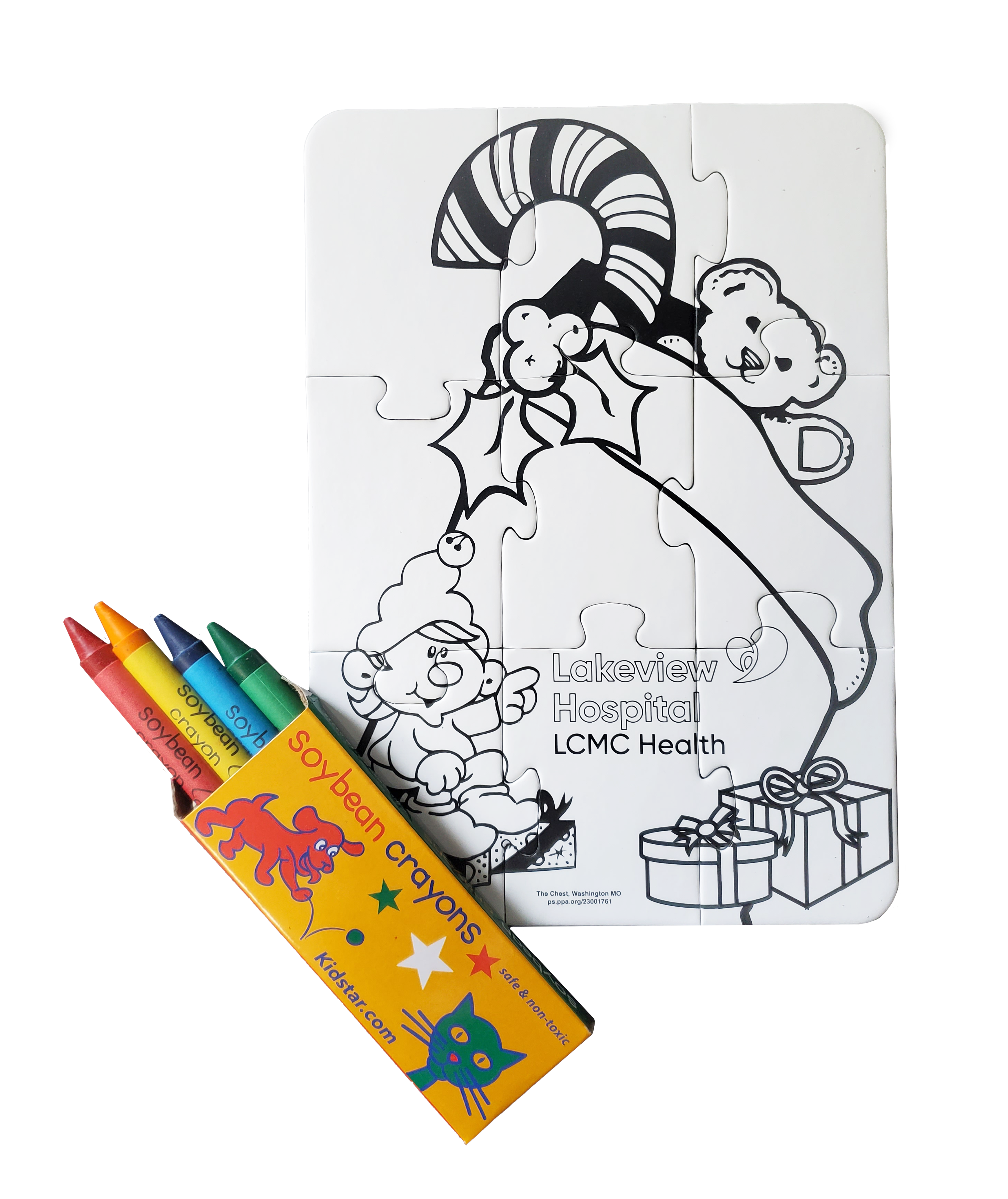 9 Pieces - 5" x 7" Coloring Puzzle - Holidays 2