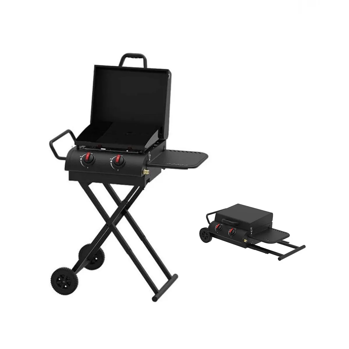 BBQ Gas Barbecue 2 Burners Traveler Portable Gas Grill 3