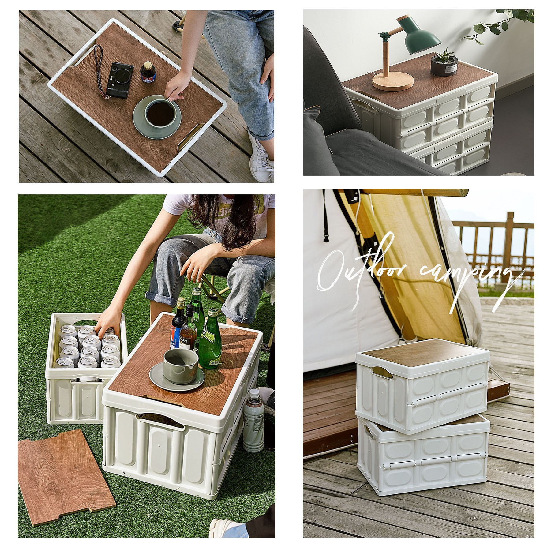 Portable Collapsible Storage Bins With Lid 4