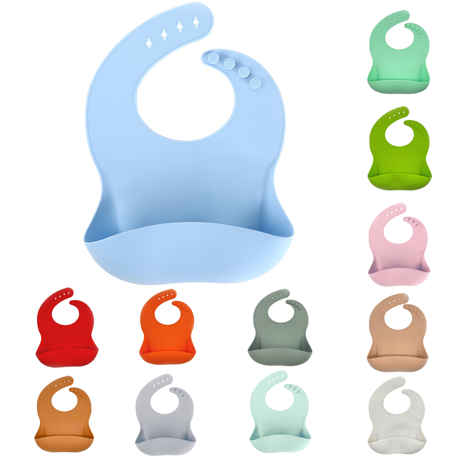 Silicone Baby Bibs 1