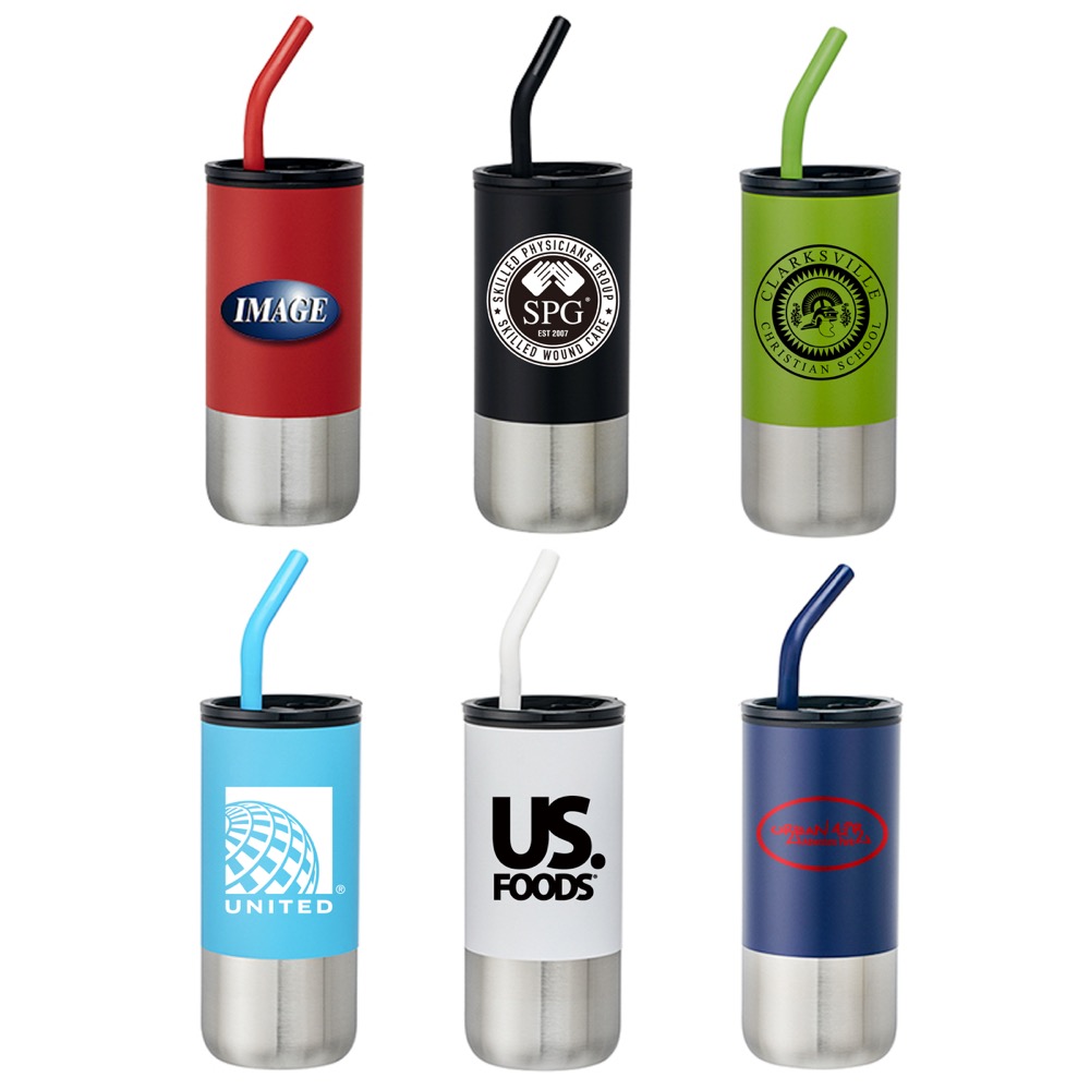 18oz. Stainless Steel Straw Tumbler. 6