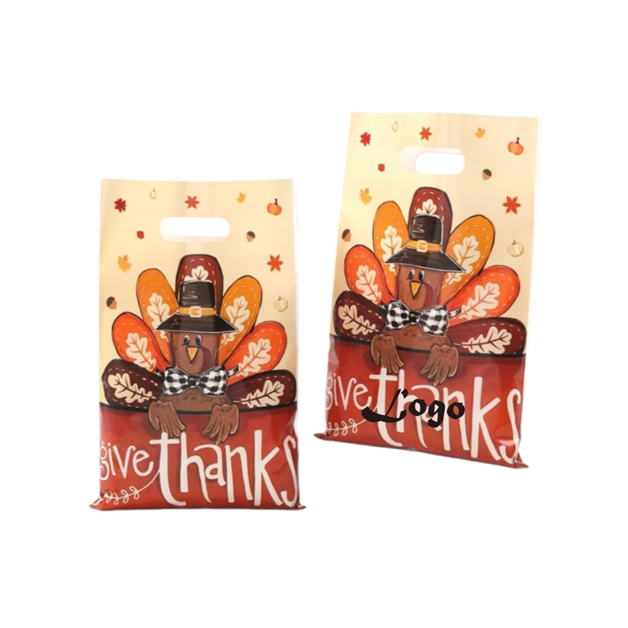 Thanksgiving Themed Gift Bag Favor Pouch