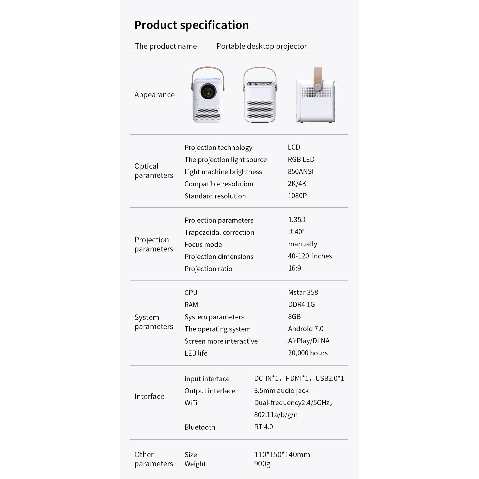 Portable Wifi Hd 1080P Projector For Home Theater 2