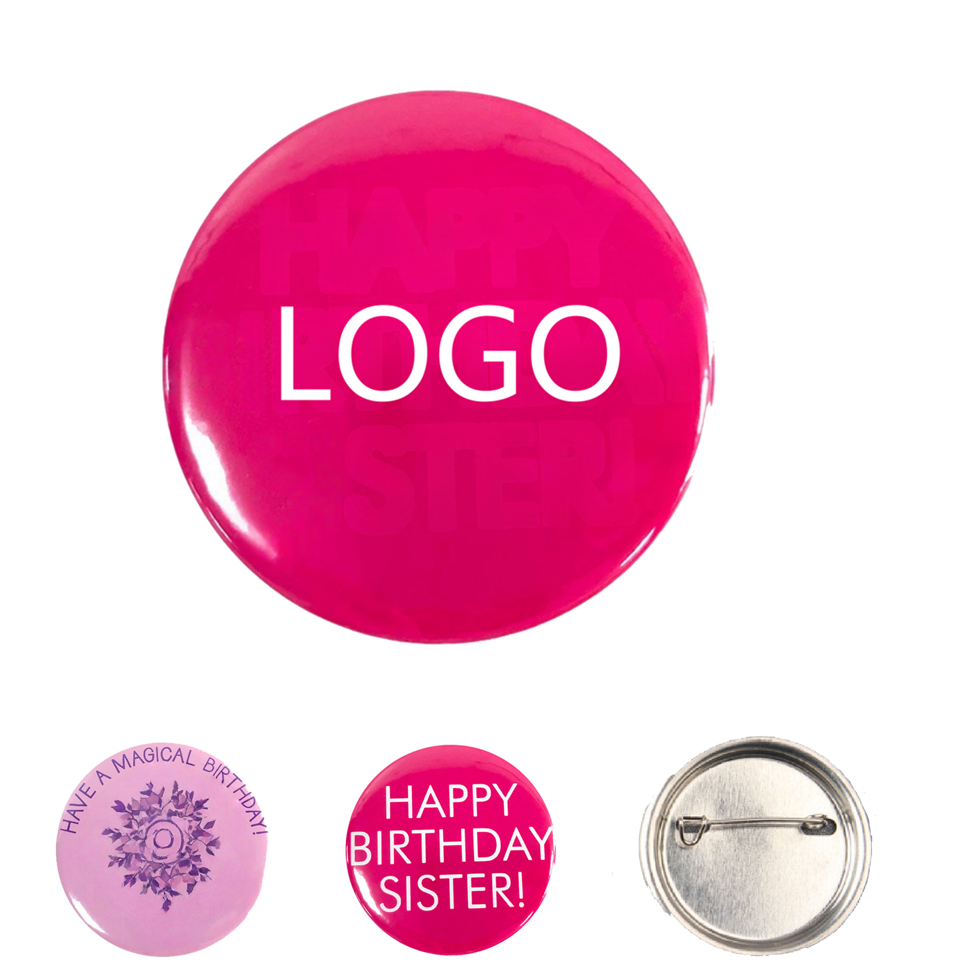 Customized Round Metal Pin Badges 5