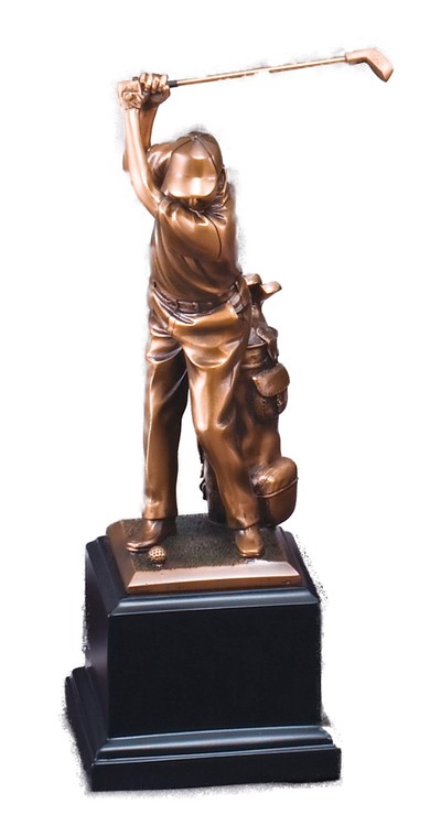Driver - Male Electroplated Resin Sculpture, 11" 2