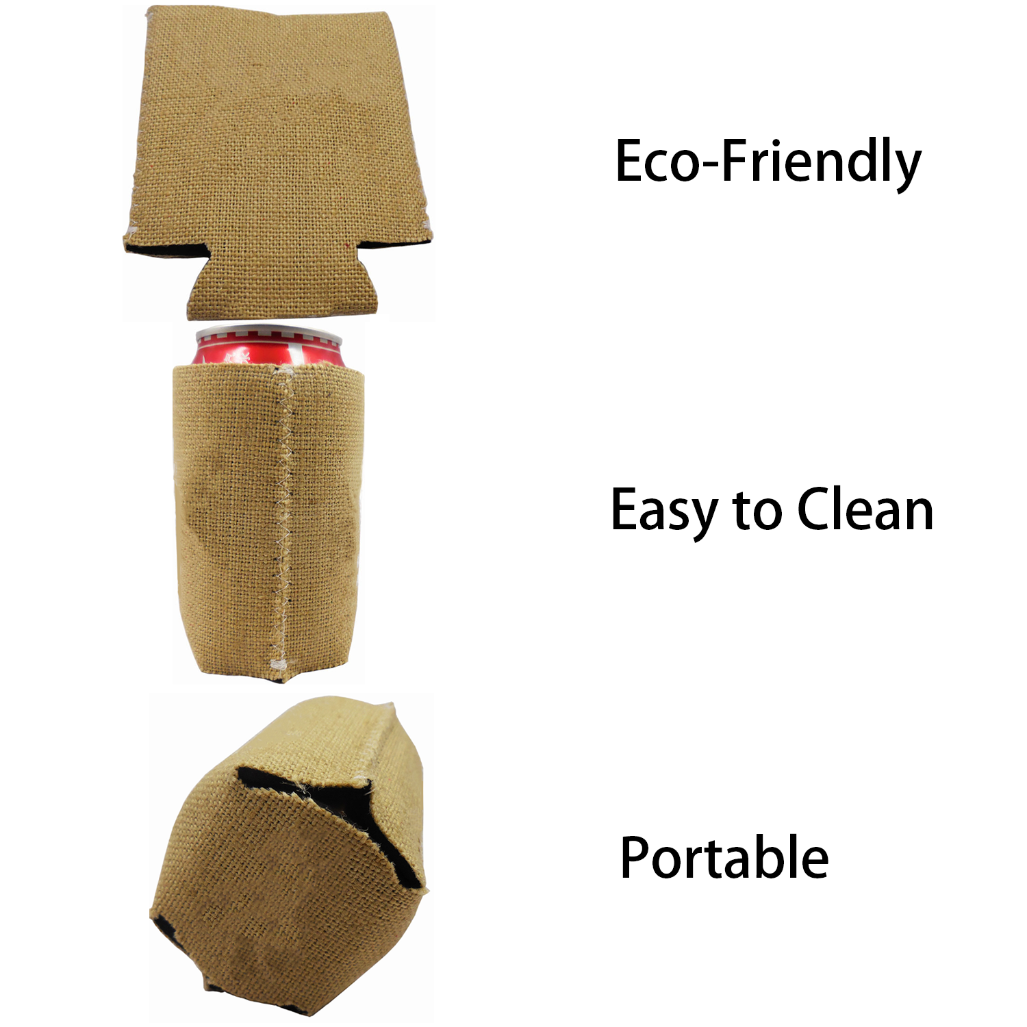 11 oz Cotton Linen Beverage Holder Sleeve 6