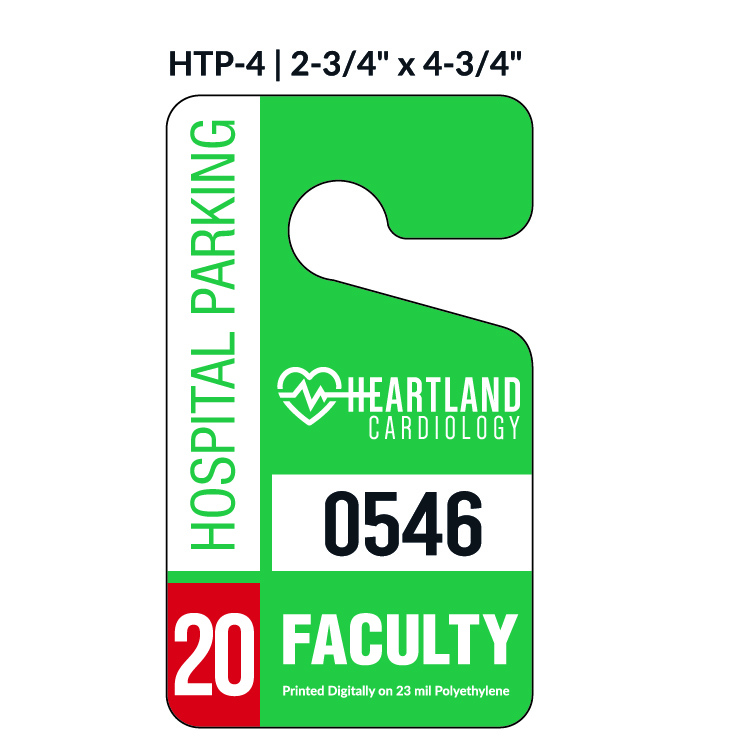 Numbered Half-Circle Cut Out Hang Tag w/1 Side Imprint (2¾"x4¾") 2