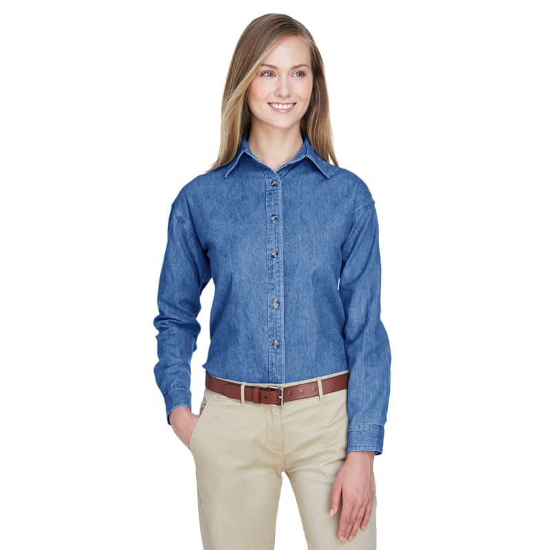 UltraClub Ladies' Cypress Denim 1
