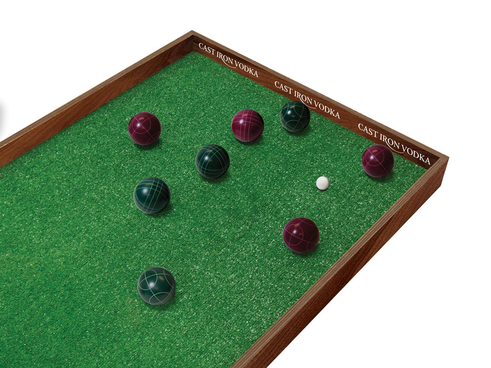 Portable Bocce Ball Court Imprint and Full Color