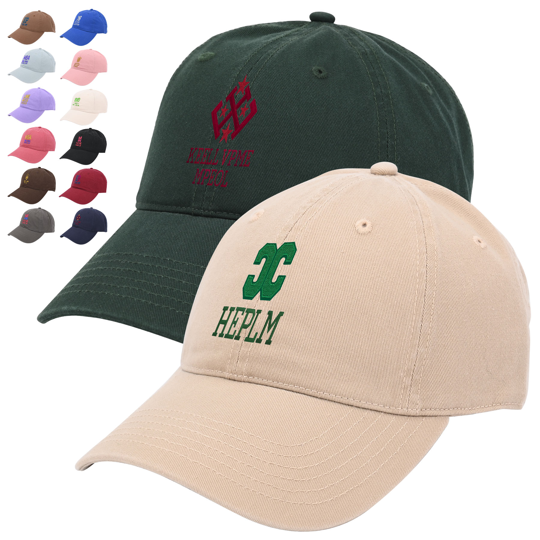 Classic 6-Panel Curved Brim Baseball Cap with Metal Buckle Closure (MOQ: 1pc) 12