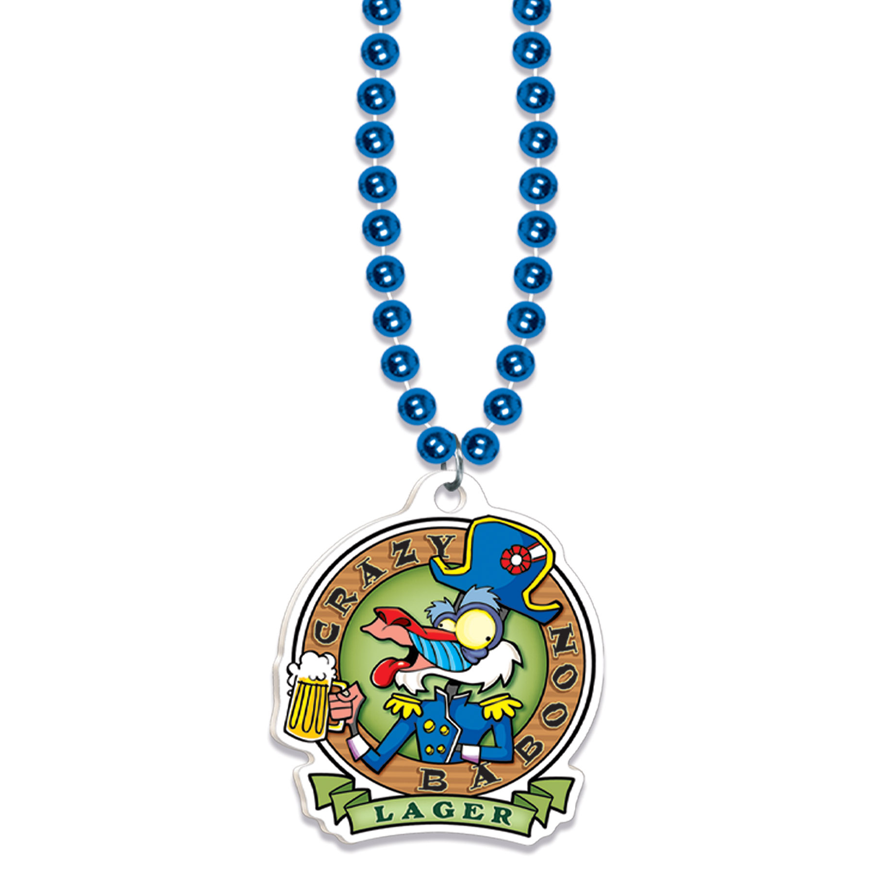 Mardi Gras Beads with a Custom Medallion 1