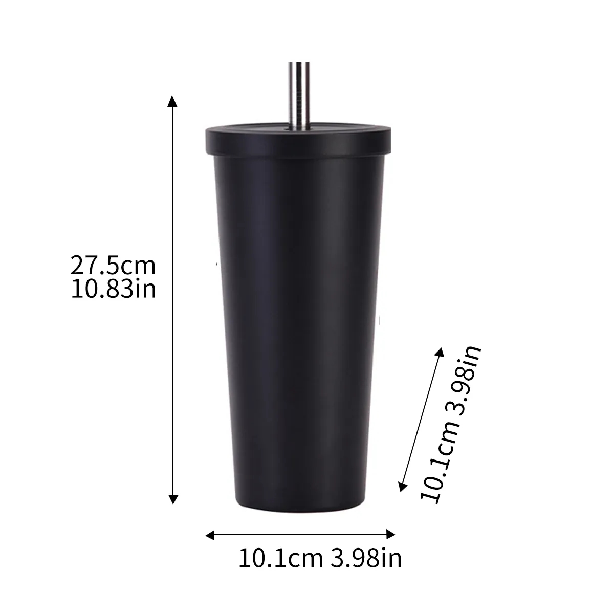 32 Oz. Matte Stainless Steel Tumbler With Lid And Straw Cups with Lids and Straws 5