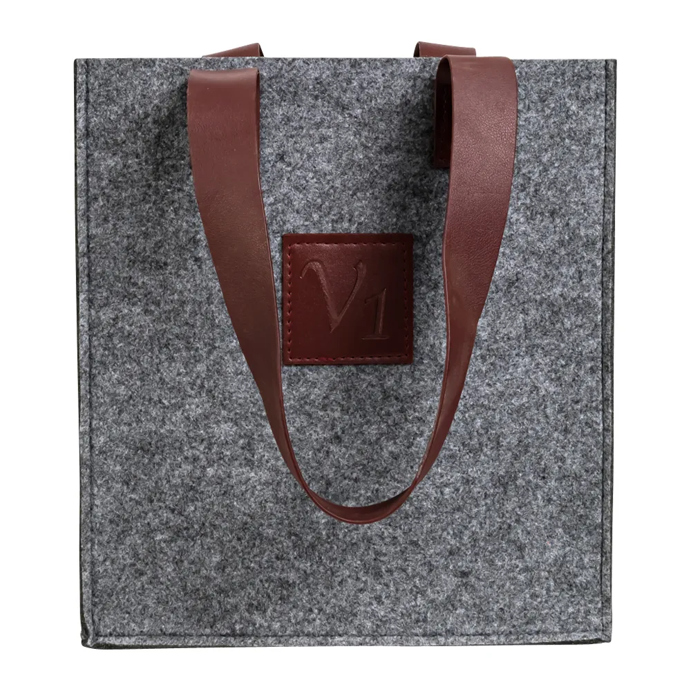 3-Bottle Felt Wine Tote 5