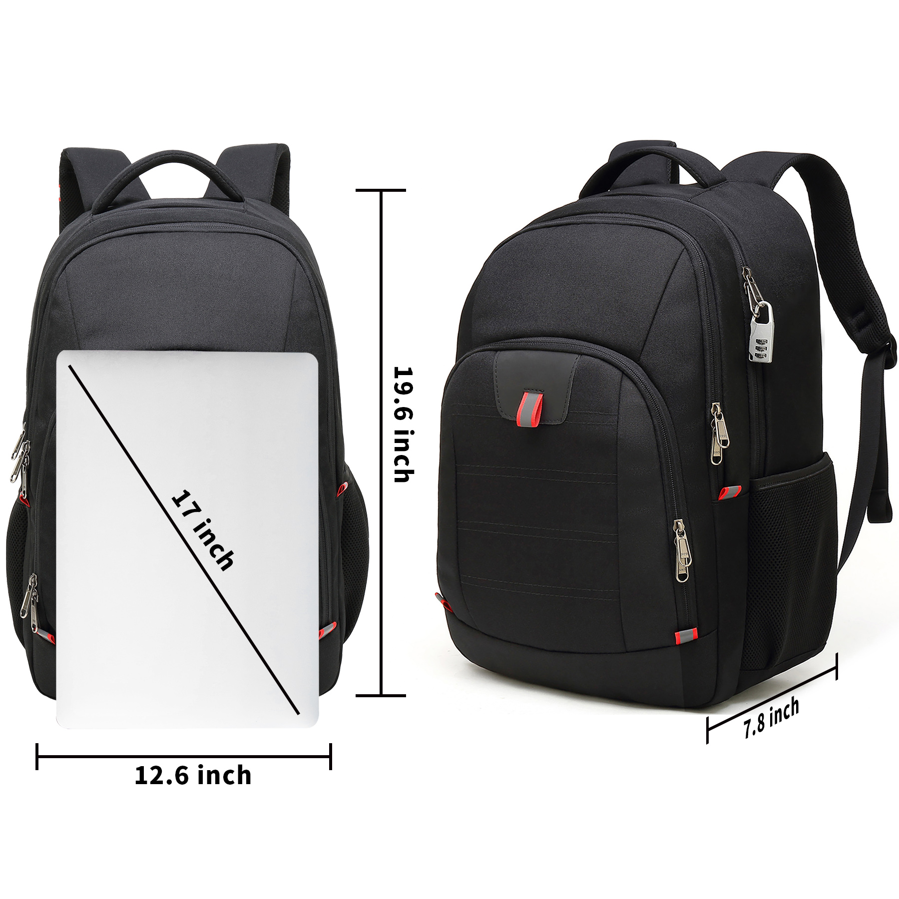 Utility 17" Anti-Theft Business Laptop Backpack 16