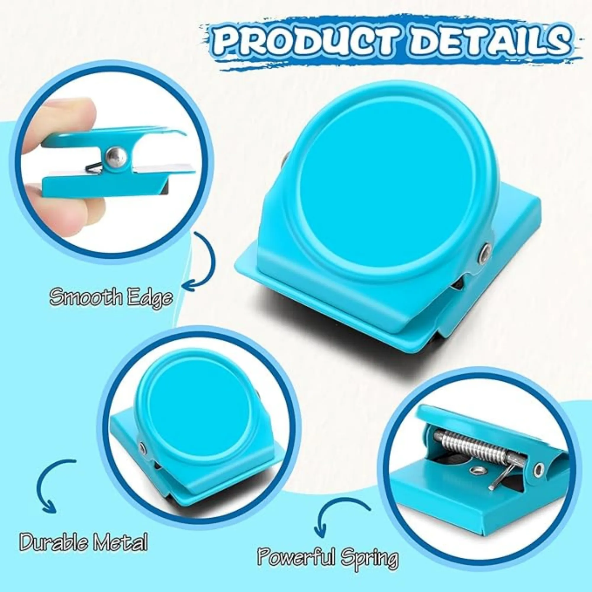 MOQ Colorful Magnet Clips for Refrigerator Whiteboard Locker 5